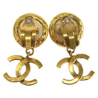 Chanel Vintage CC Logo Gold Plated Earrings — view 2