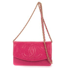 Chanel Timeless Chain Wallet Fuchsia Caviar Leather Shoulder