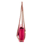 Chanel Timeless Chain Wallet Fuchsia Caviar Leather Shoulder — view 3