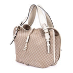 Celine Bittersweet Hobo Beige White Striped Canvas — view 2