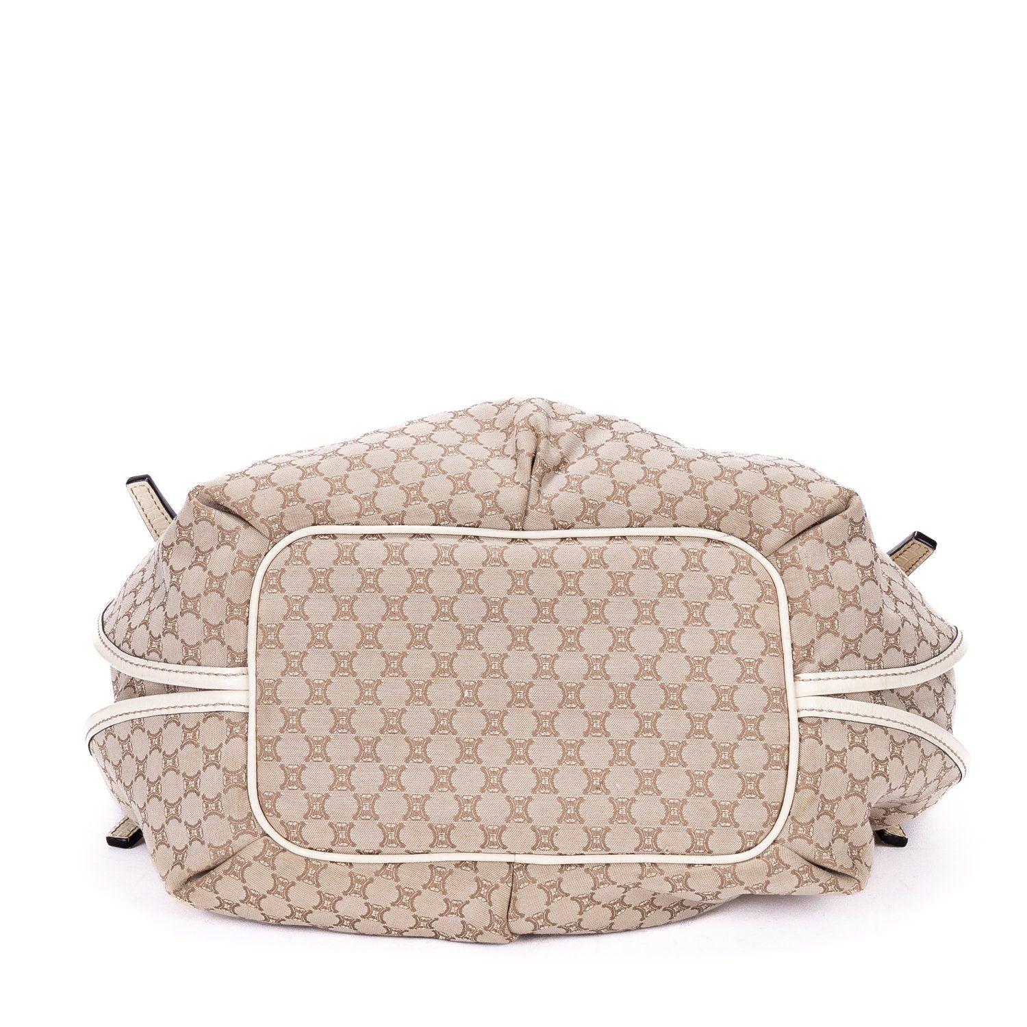 Celine Bittersweet Hobo Beige White Striped Canvas — view 6