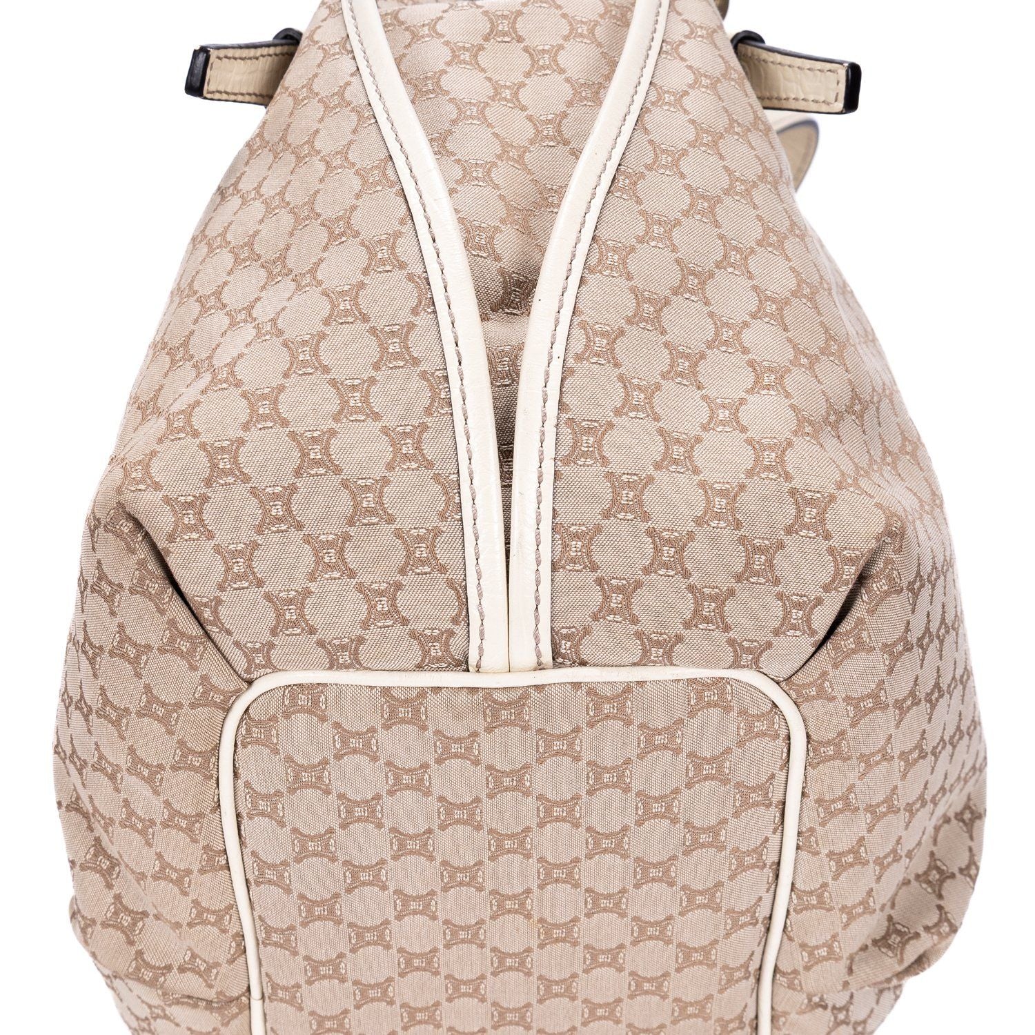 Celine Bittersweet Hobo Beige White Striped Canvas — view 8