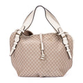 Celine Bittersweet Hobo Beige White Striped Canvas