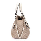 Celine Bittersweet Hobo Beige White Striped Canvas — view 4