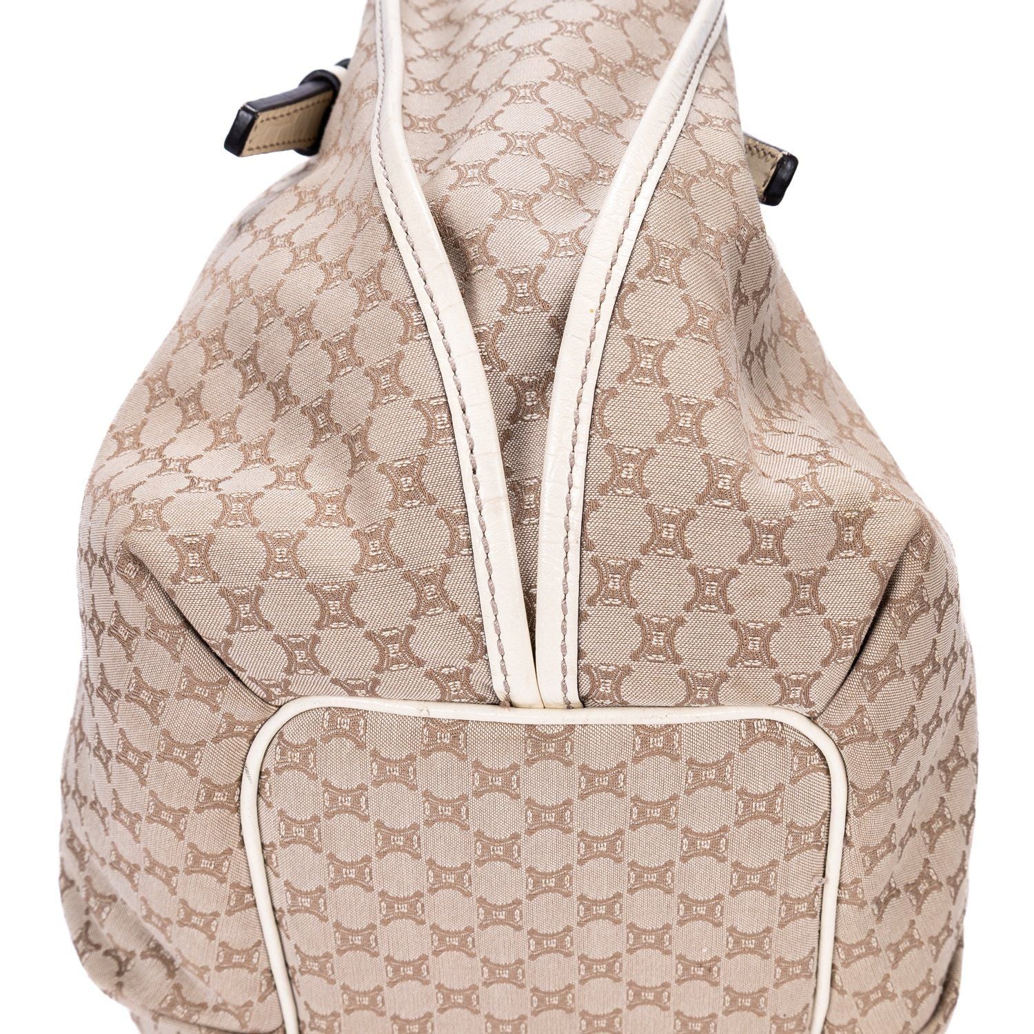 Celine Bittersweet Hobo Beige White Striped Canvas — view 7