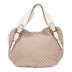 Celine Bittersweet Hobo Beige White Striped Canvas — view 5
