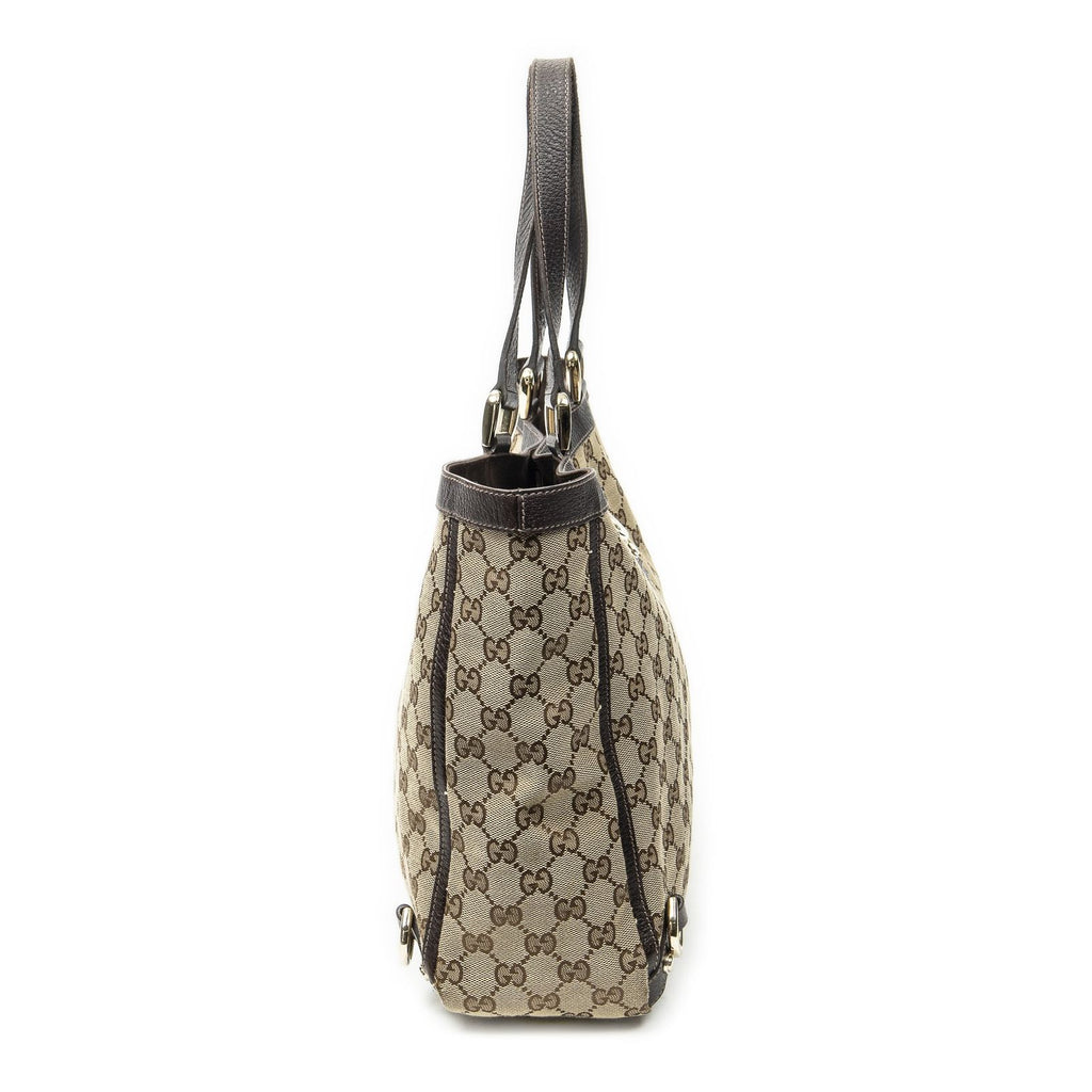 Gucci Large Abbey D Ring Tote Beige GG Canvas — view 4