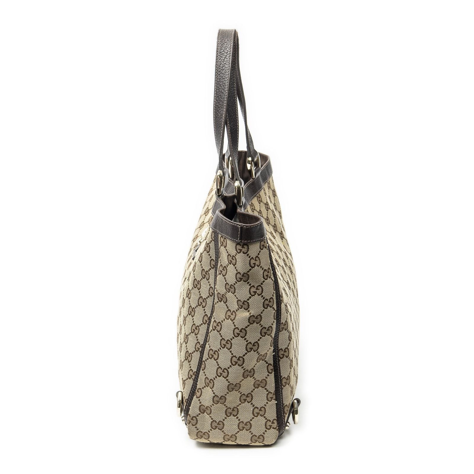 Gucci Large Abbey D Ring Tote Beige GG Canvas — view 3
