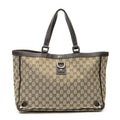 Gucci Large Abbey D Ring Tote Beige GG Canvas