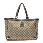 Gucci Large Abbey D Ring Tote Beige GG Canvas
