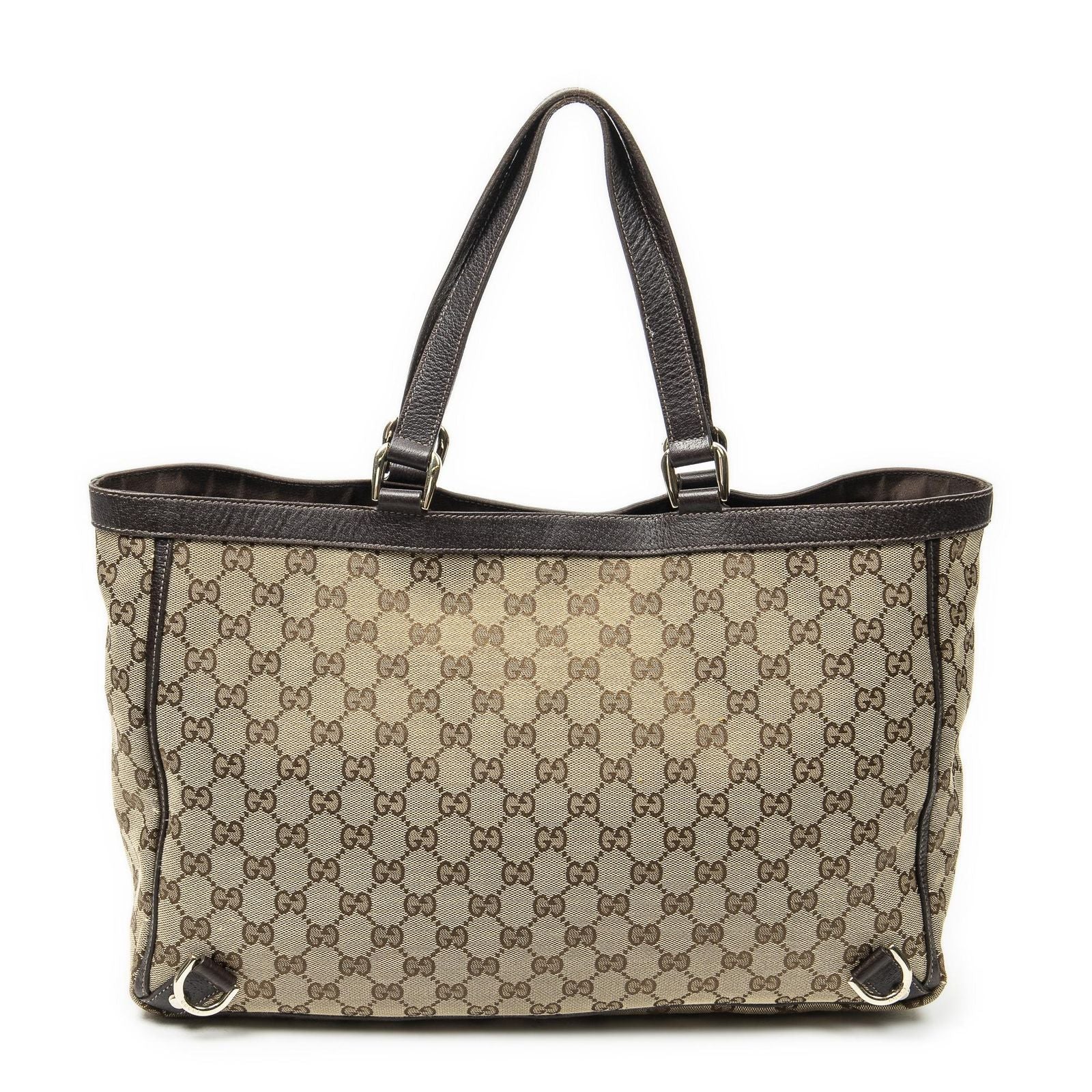 Gucci Large Abbey D Ring Tote Beige GG Canvas — view 5