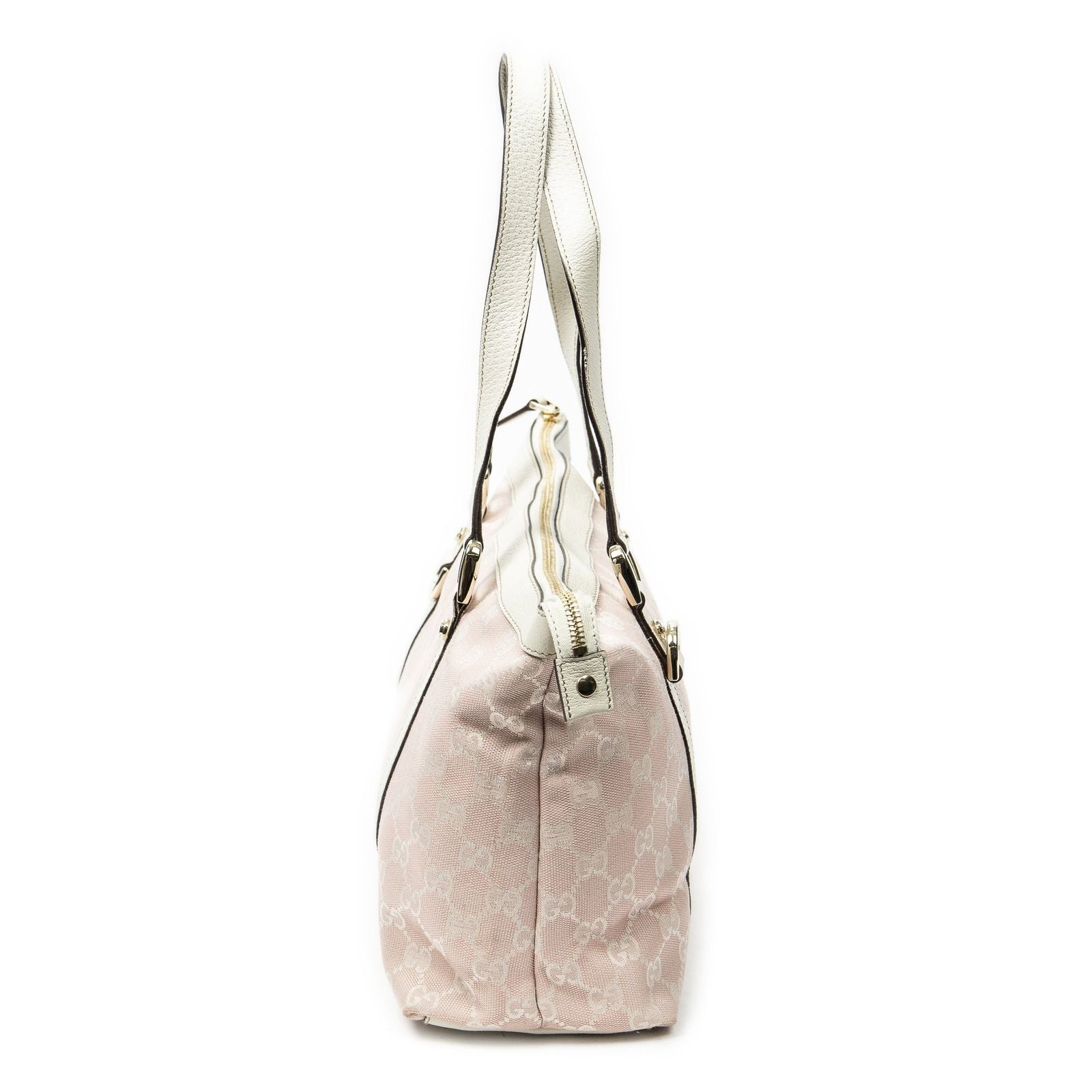 Gucci Abbey Zip Tote Pink GG Canvas — view 3