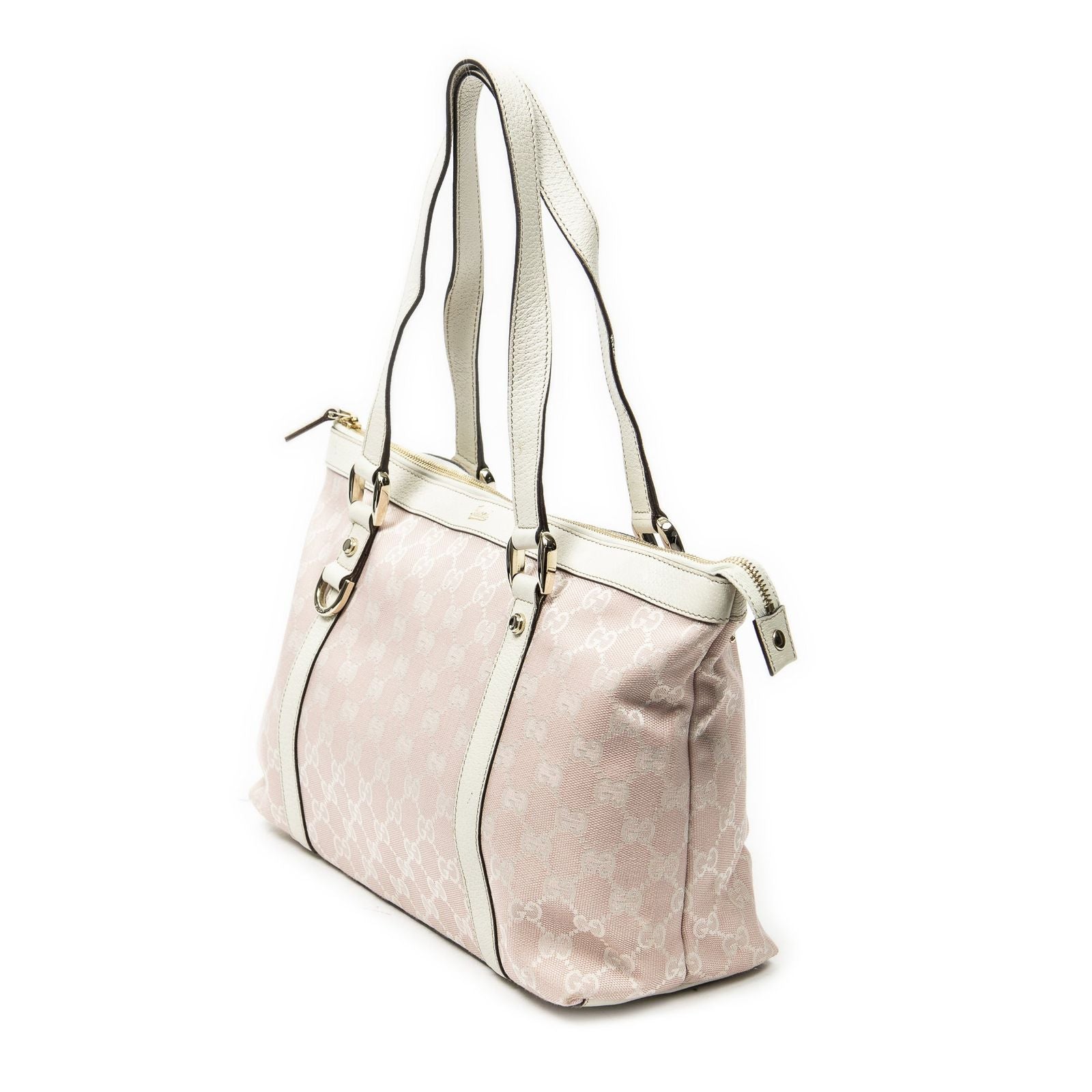 Gucci Abbey Zip Tote Pink GG Canvas — view 2
