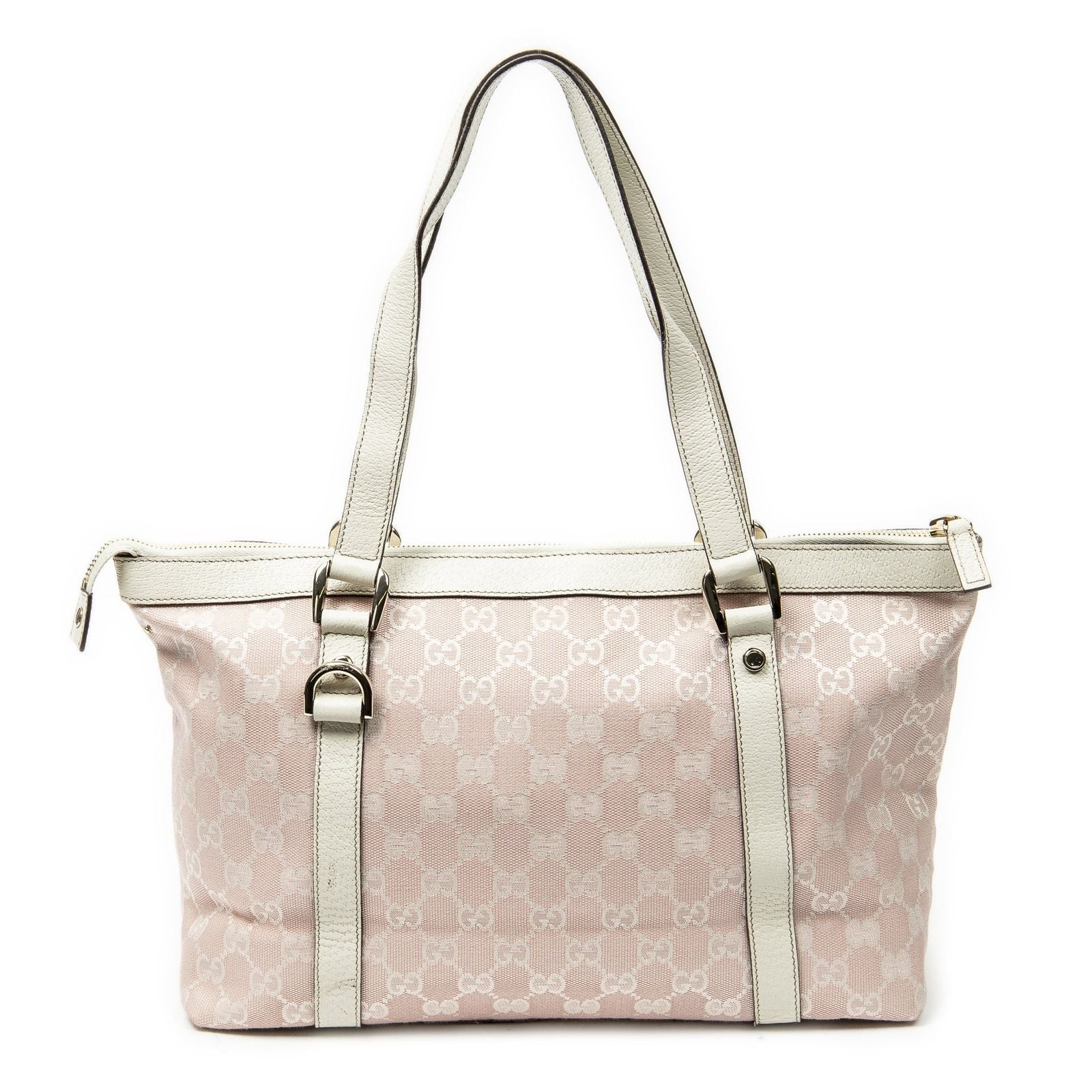 Gucci Abbey Zip Tote Pink GG Canvas — view 5