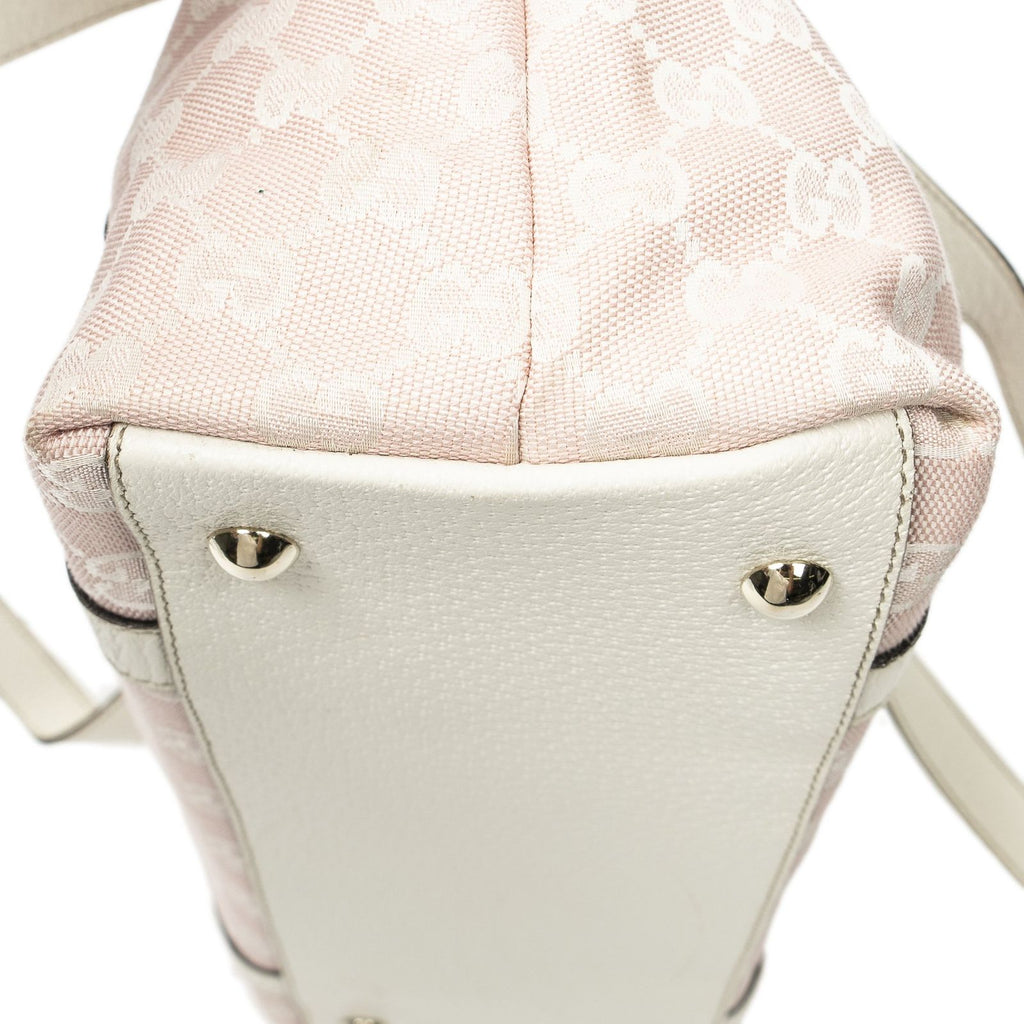 Gucci Abbey Zip Tote Pink GG Canvas — view 8