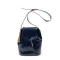 Saint Laurent Drawstring Cross Belt Bag Navy Smooth Calfskin