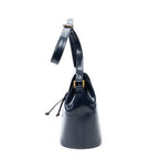 Saint Laurent Drawstring Cross Belt Bag Navy Smooth Calfskin — view 3