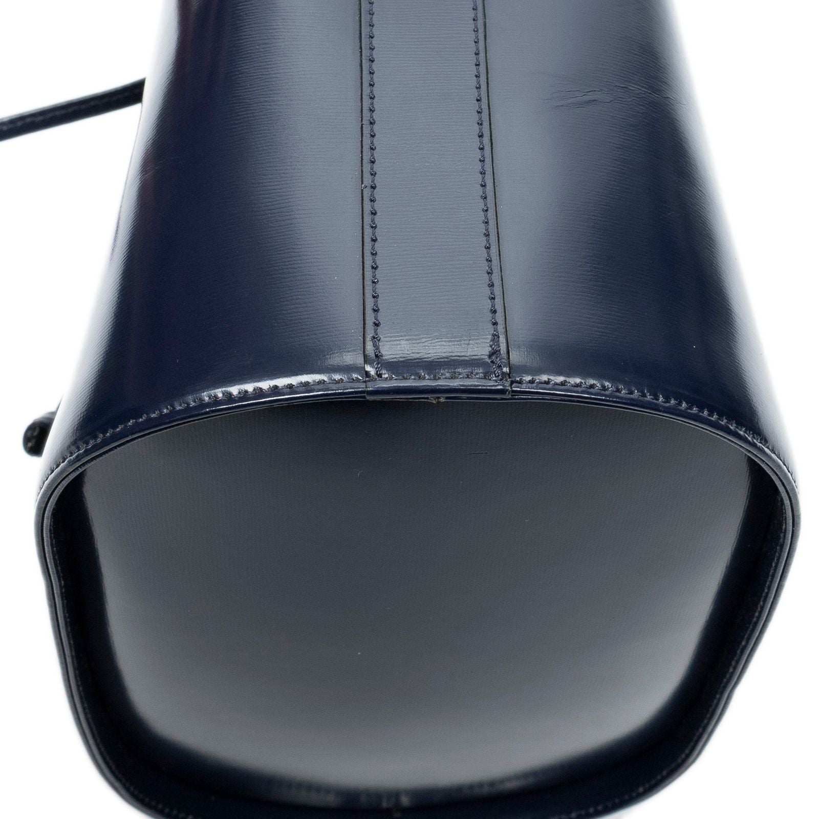 Saint Laurent Drawstring Cross Belt Bag Navy Smooth Calfskin — view 8