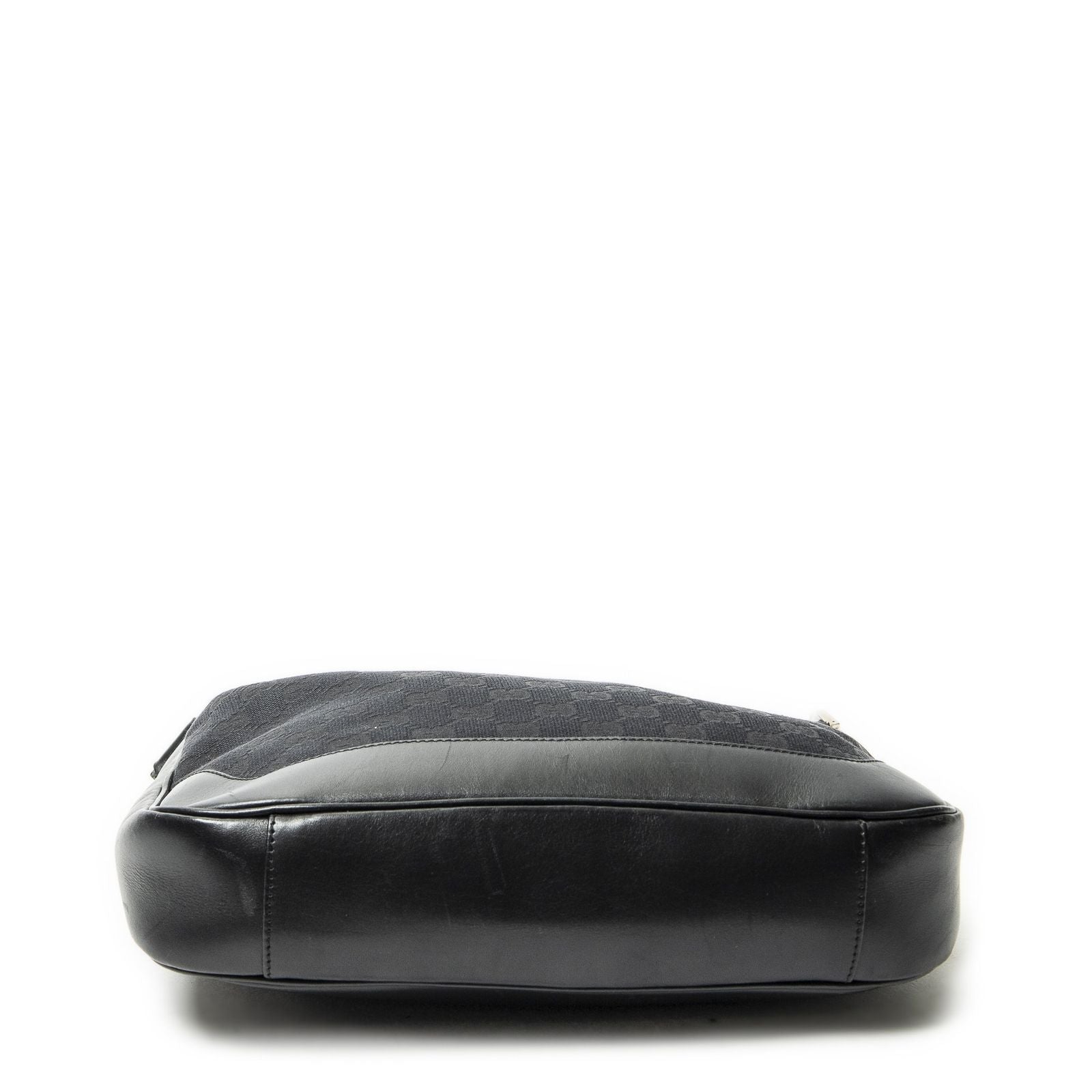 Gucci Pop Bamboo Top Handle Black GG Canvas — view 6