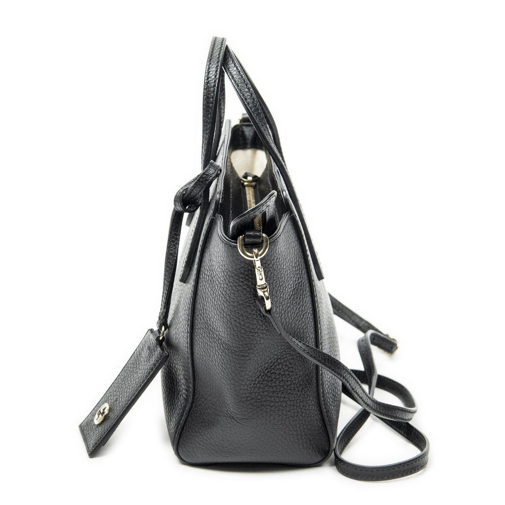 Gucci Mini Swing Tote Black Calfskin Leather — view 3