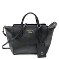 Gucci Mini Swing Tote Black Calfskin Leather
