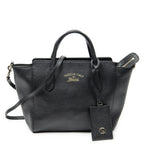 Gucci Mini Swing Tote Black Calfskin Leather