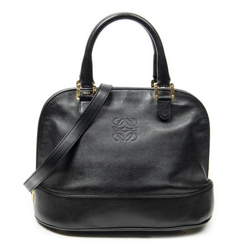 Loewe Vintage Dome Tote Black Calfskin Leather