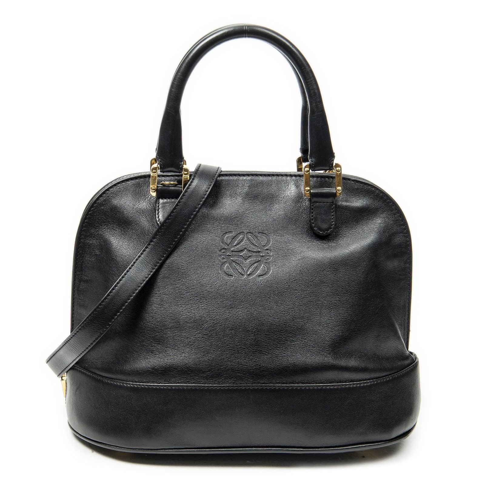 Loewe Vintage Dome Tote Black Calfskin Leather