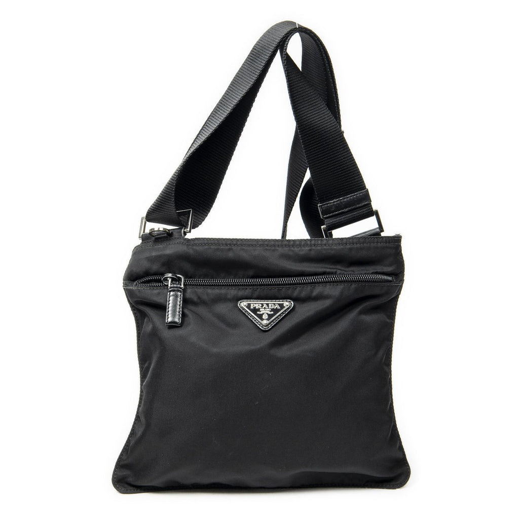 Prada Sam Crossbody Black Nylon Canvas