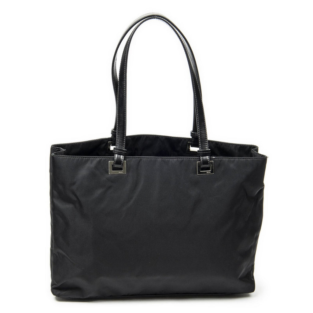 Prada Small Joy Tote Black Nylon Canvas — view 5
