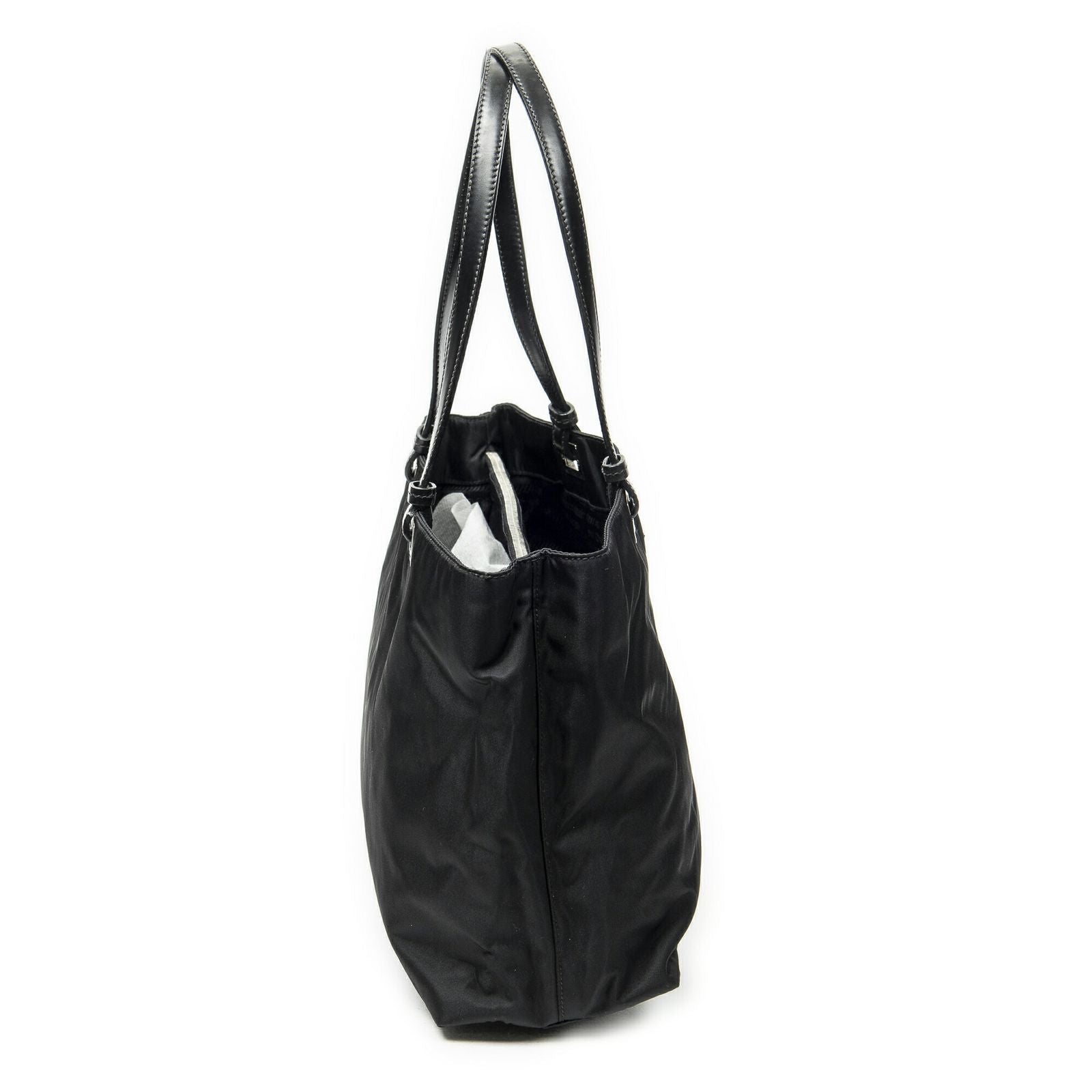 Prada Small Joy Tote Black Nylon Canvas — view 4