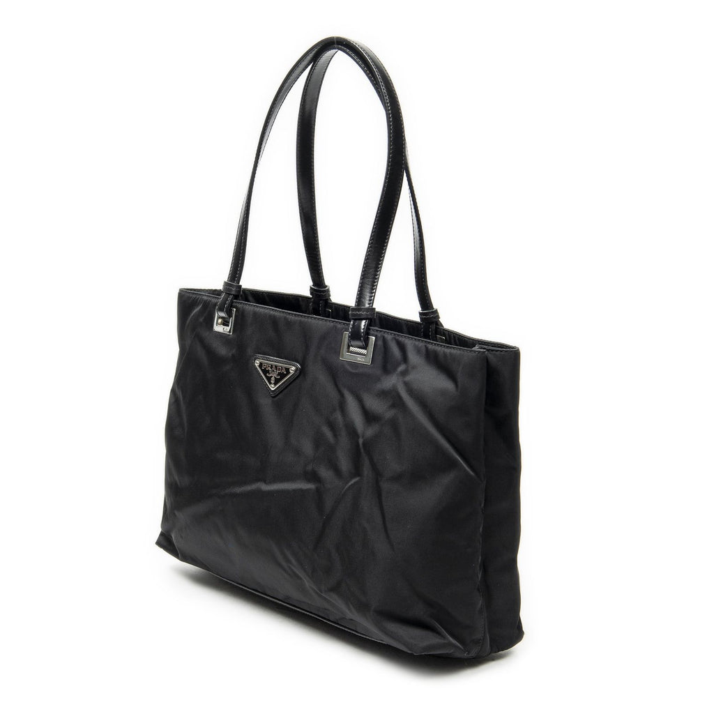 Prada Small Joy Tote Black Nylon Canvas — view 2