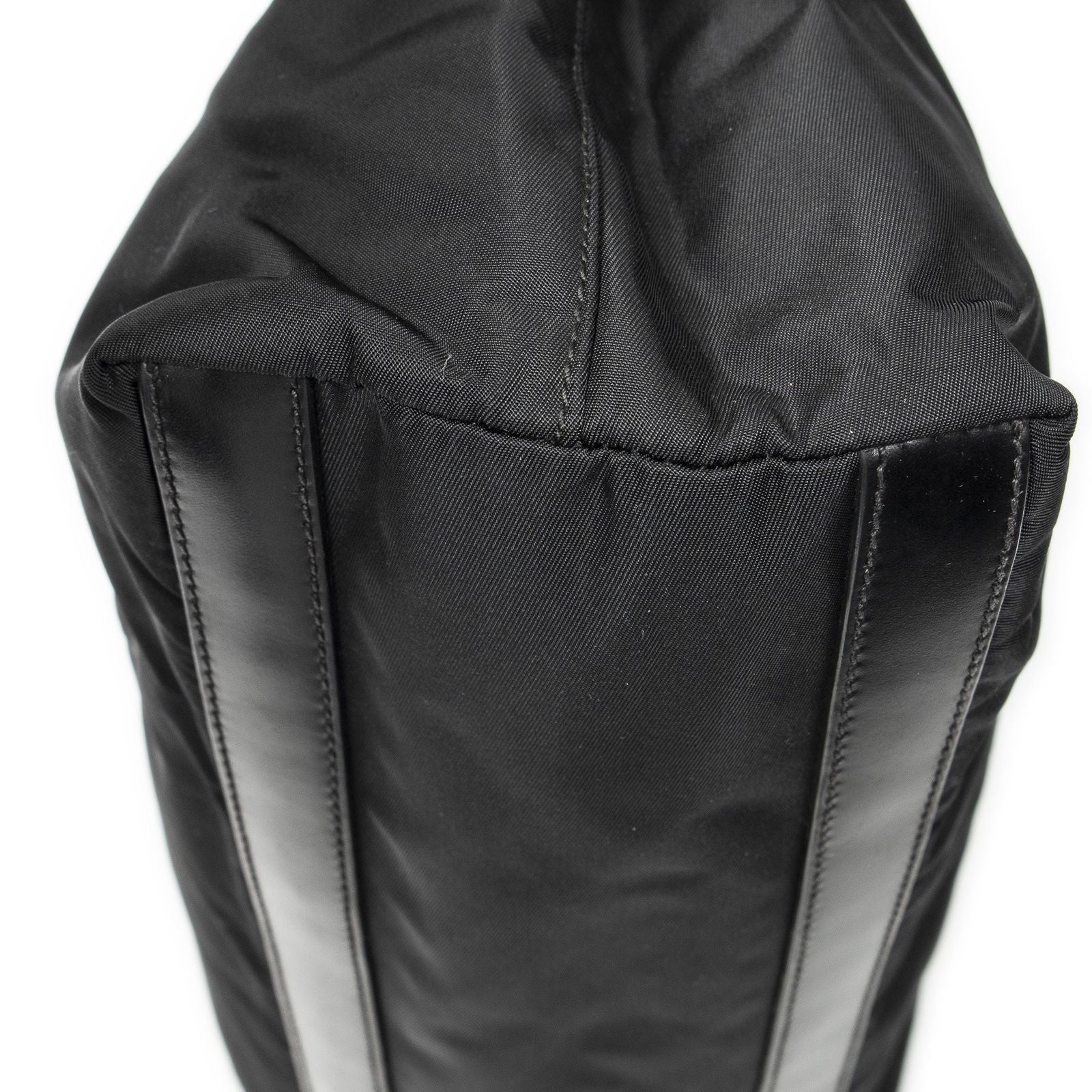 Prada Small Joy Tote Black Nylon Canvas — view 7