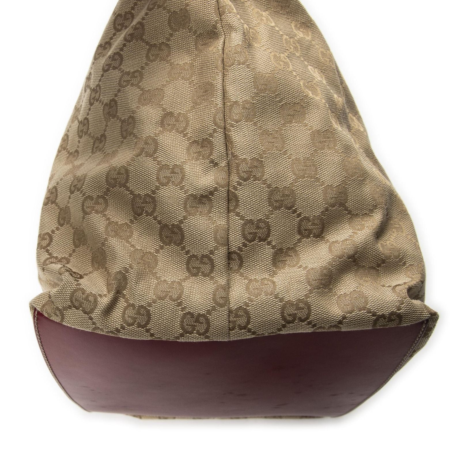 Gucci Large Web Shopping Tote Red Beige GG Canvas — view 8