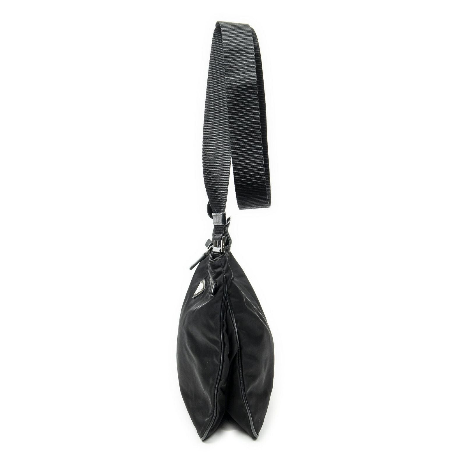 Prada Web Media Messenger Black Nylon Canvas — view 3