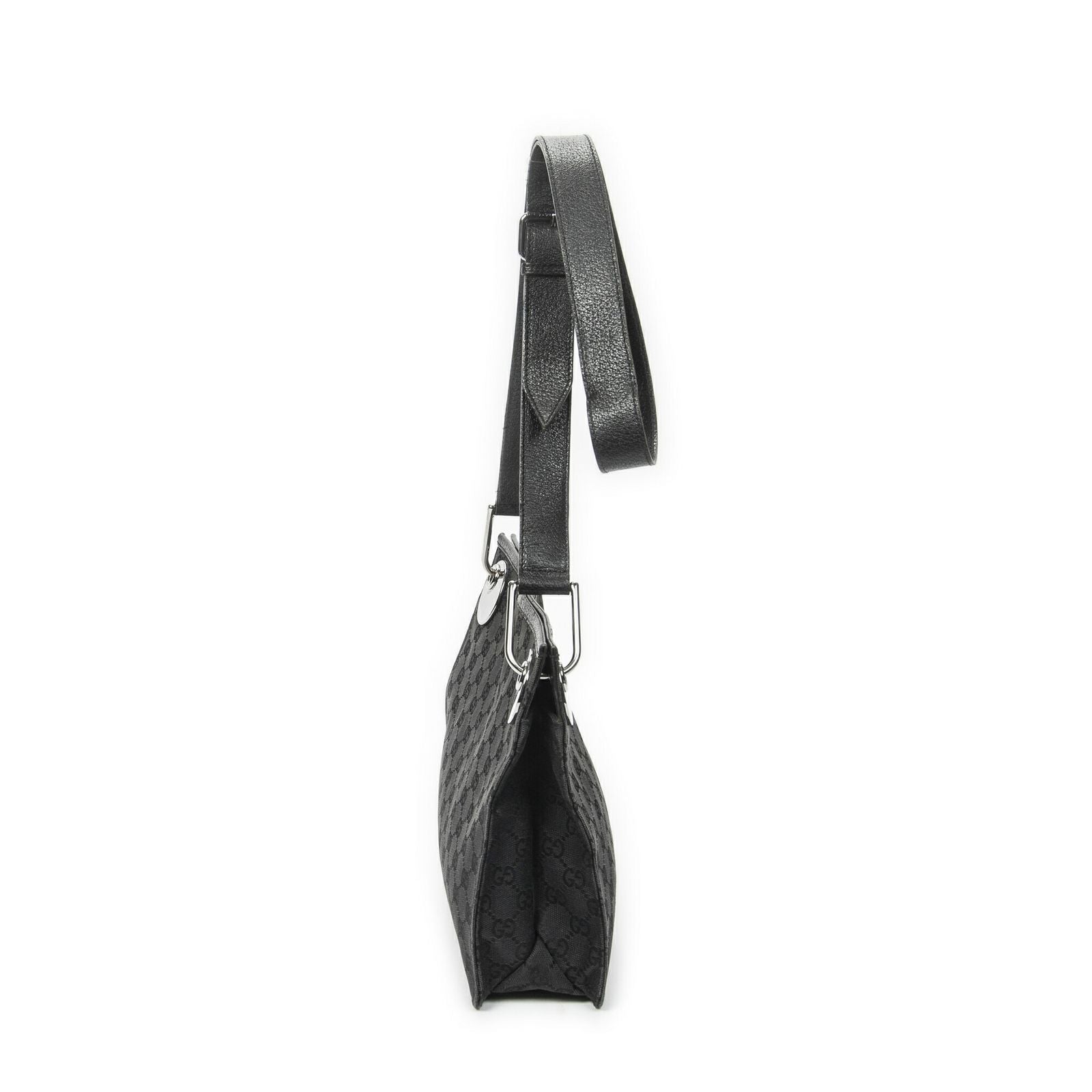 Gucci Eclipse Crossbody Shoulder Bag Black GG Canvas — view 4