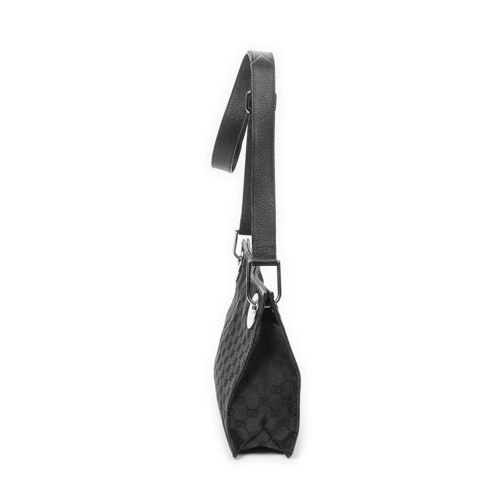 Gucci Eclipse Crossbody Shoulder Bag Black GG Canvas — view 3