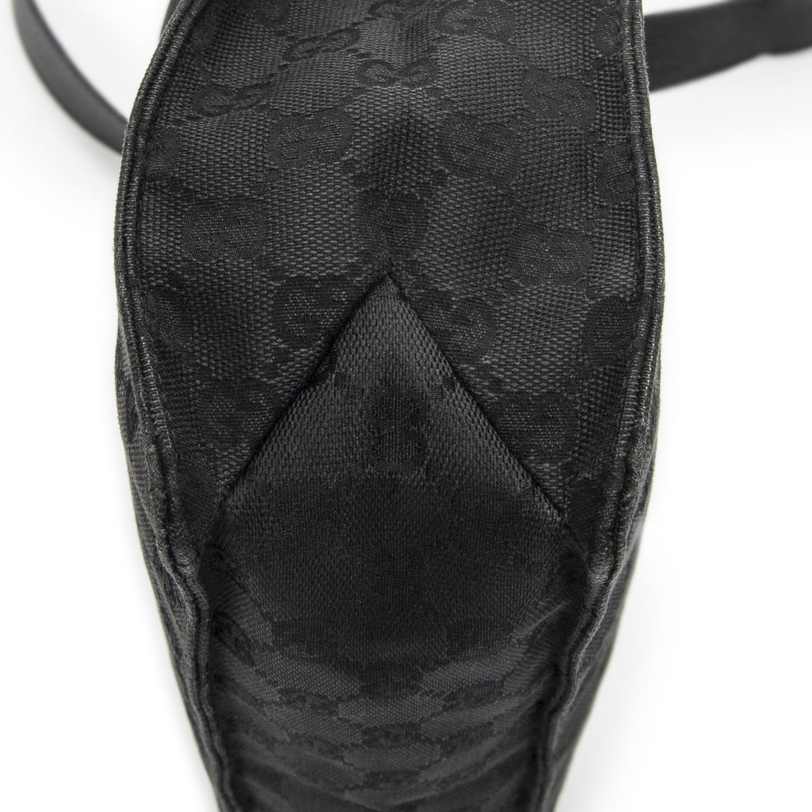 Gucci Eclipse Crossbody Shoulder Bag Black GG Canvas — view 8