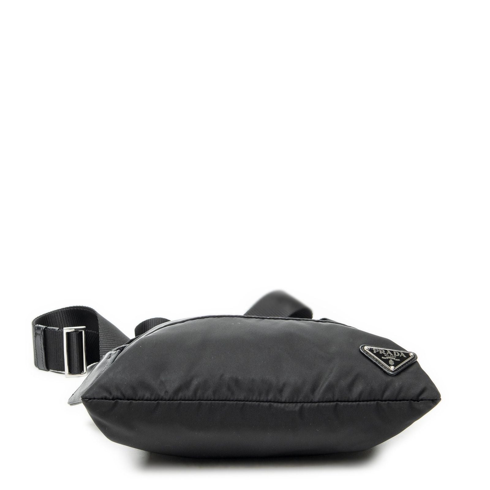 Prada Square Flat Crossbody Black Nylon Canvas — view 6