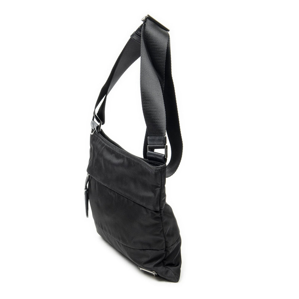 Prada Square Flat Crossbody Black Nylon Canvas — view 2