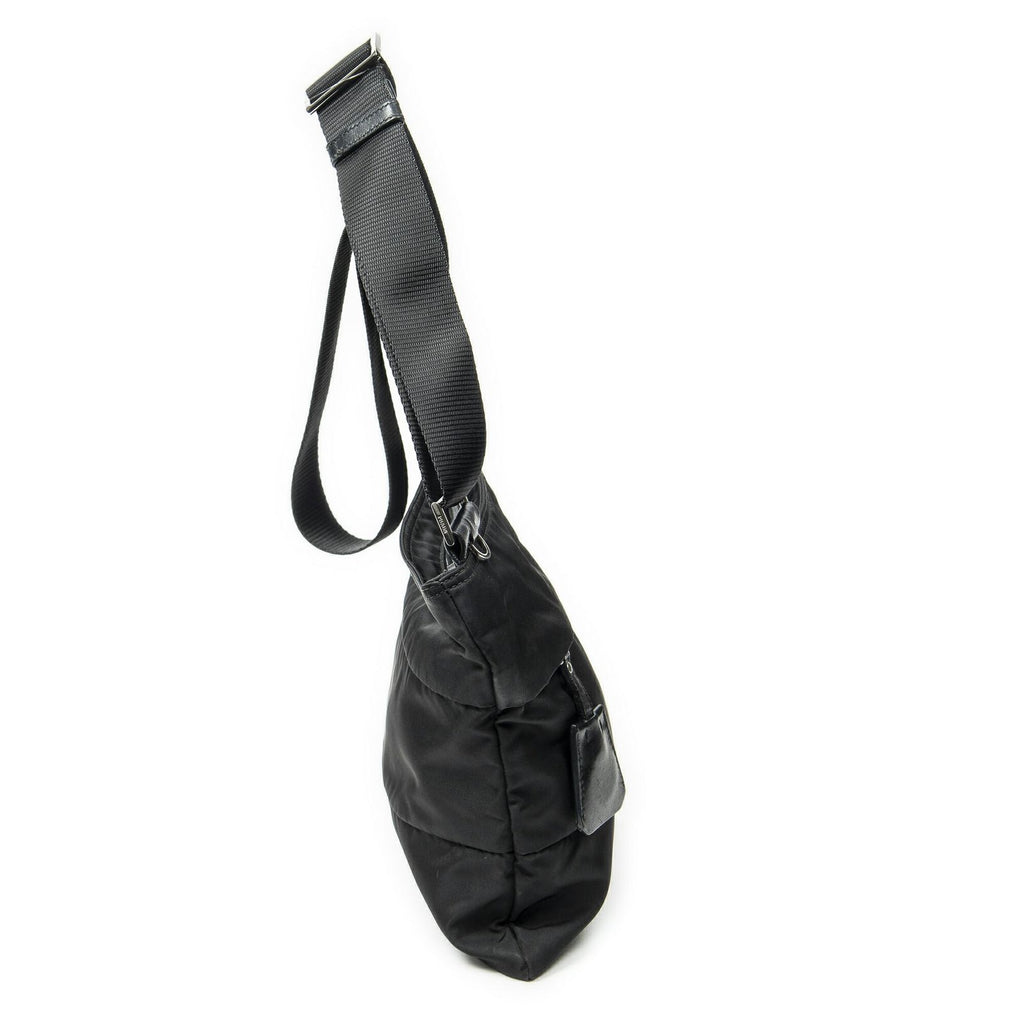 Prada Square Flat Crossbody Black Nylon Canvas — view 4