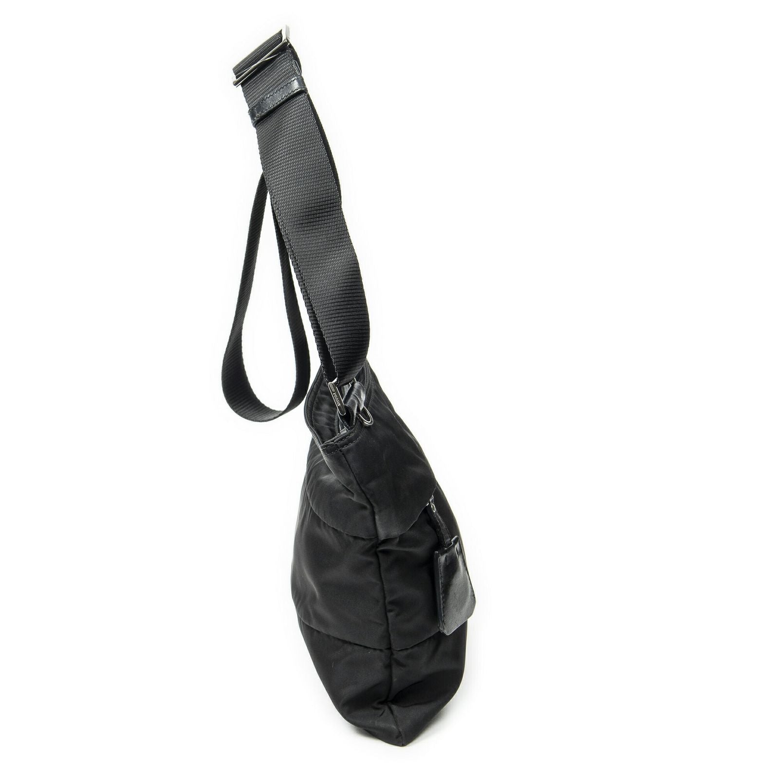 Prada Square Flat Crossbody Black Nylon Canvas — view 4