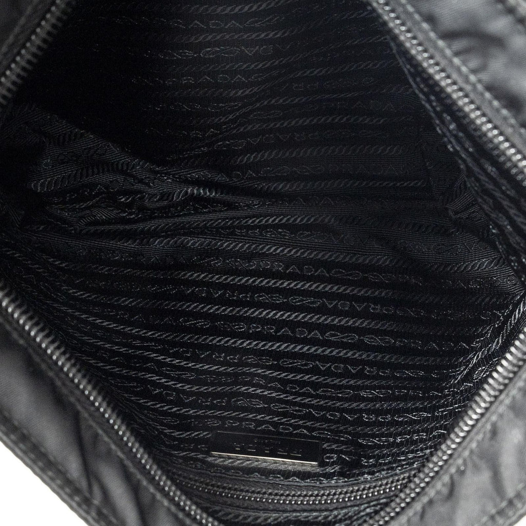 Prada Square Flat Crossbody Black Nylon Canvas — view 9
