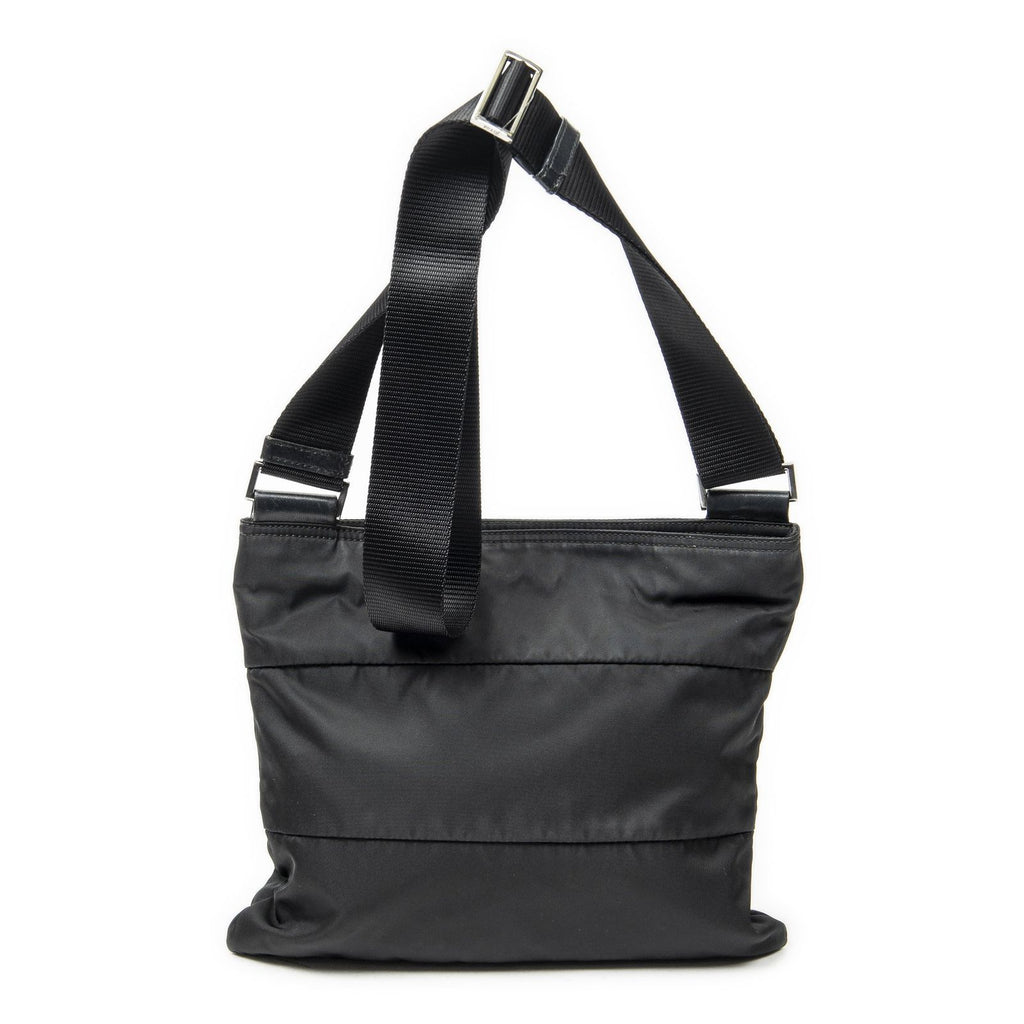 Prada Square Flat Crossbody Black Nylon Canvas — view 5