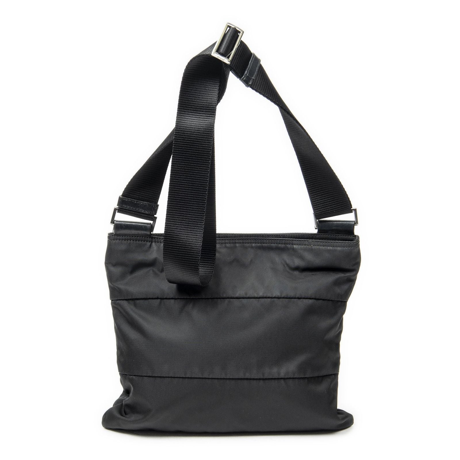 Prada Square Flat Crossbody Black Nylon Canvas — view 5