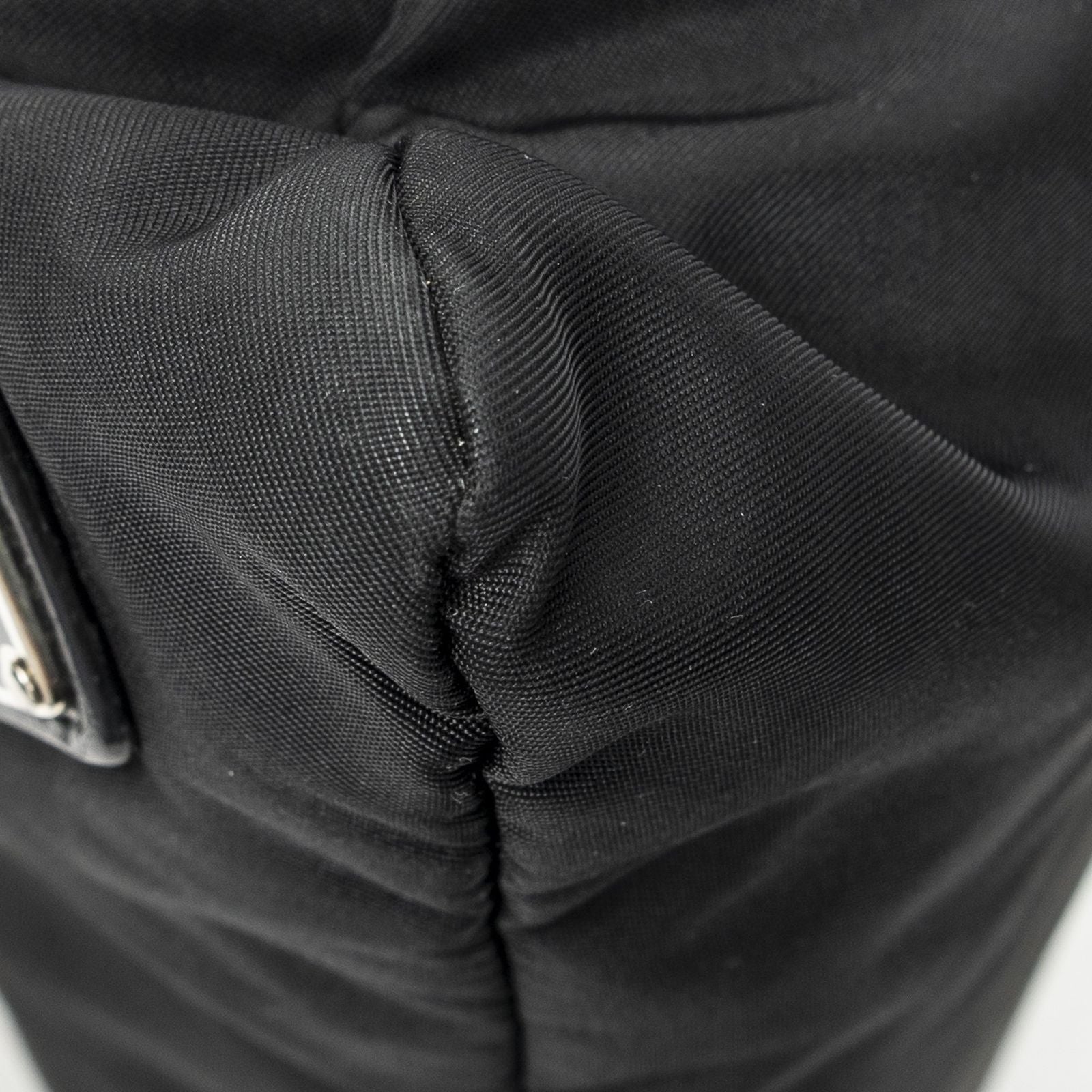 Prada Square Flat Crossbody Black Nylon Canvas — view 8