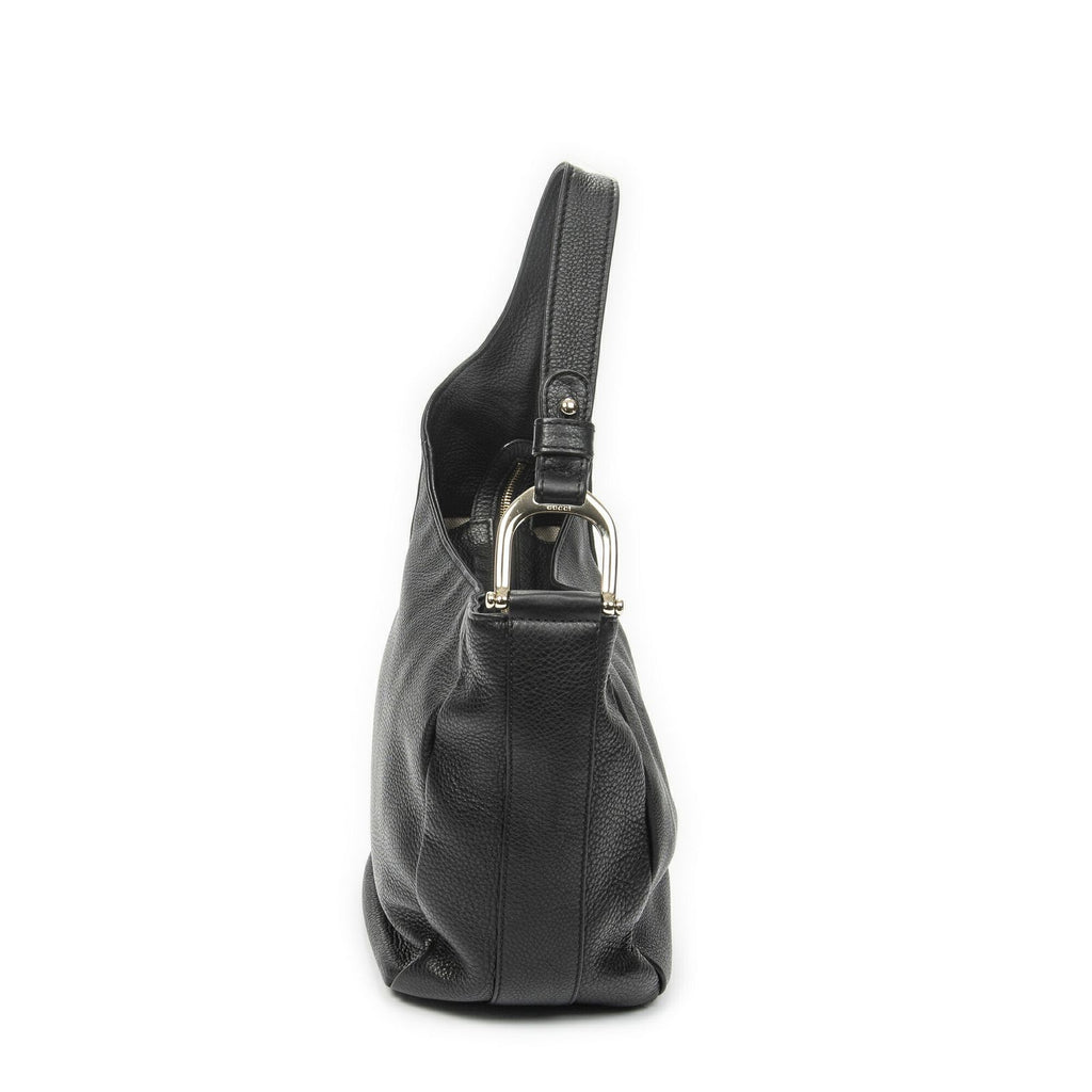 Gucci Small Greenwich Hobo Black Grain Calf Skin Leather — view 4