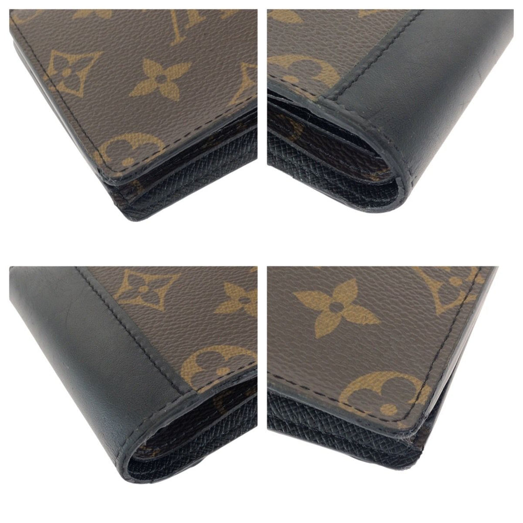 Louis Vuitton Monogram Portefeuille Multiple Brown Fold Wallet Compact — view 4