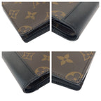 Louis Vuitton Monogram Portefeuille Multiple Brown Fold Wallet Compact — view 4
