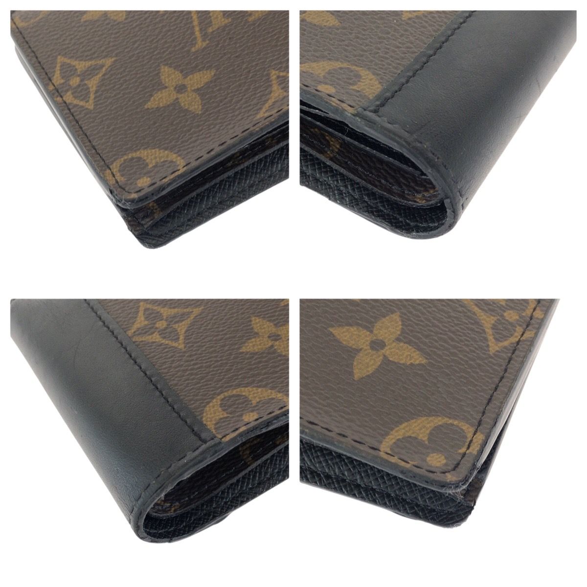 Louis Vuitton Monogram Portefeuille Multiple Brown Fold Wallet Compact — view 4
